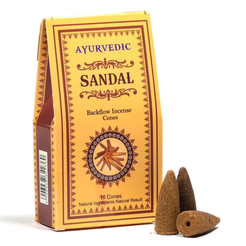 Sandalwood Ayurvedic backflow incense cones